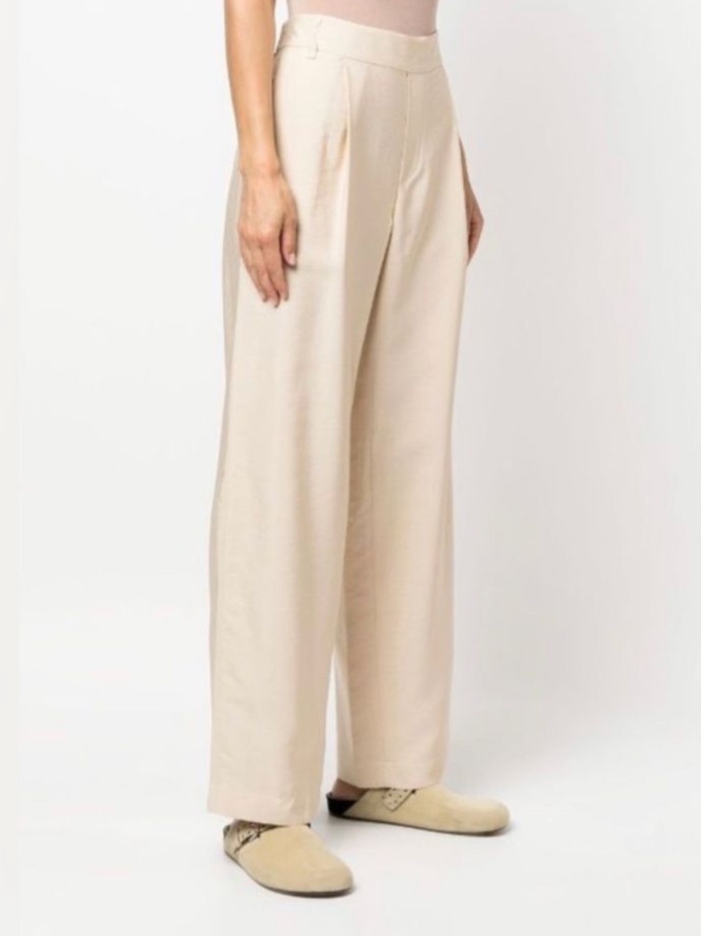 Vince wide leg pull on pants elastic waist